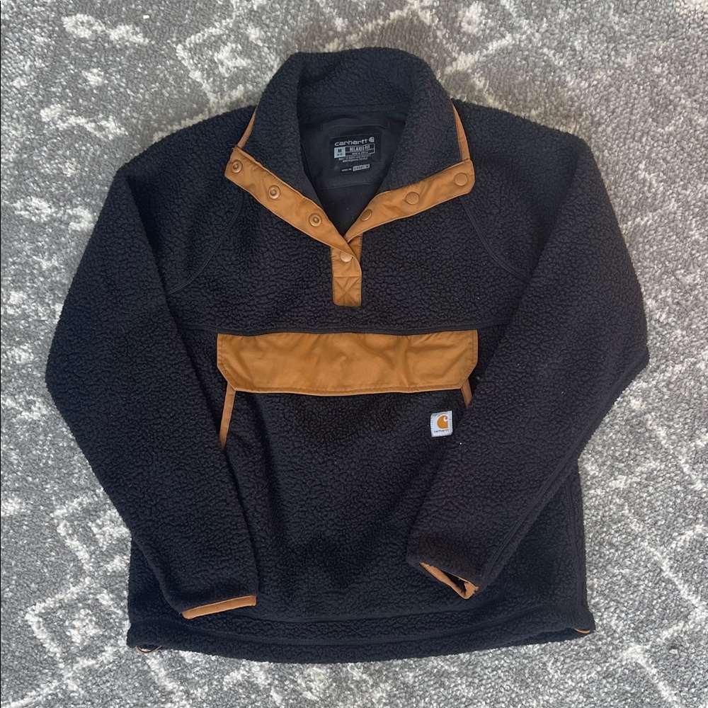 Carhartt Black and Brown Women's Fleece Pullover